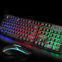 glowing keyboard and mouse set